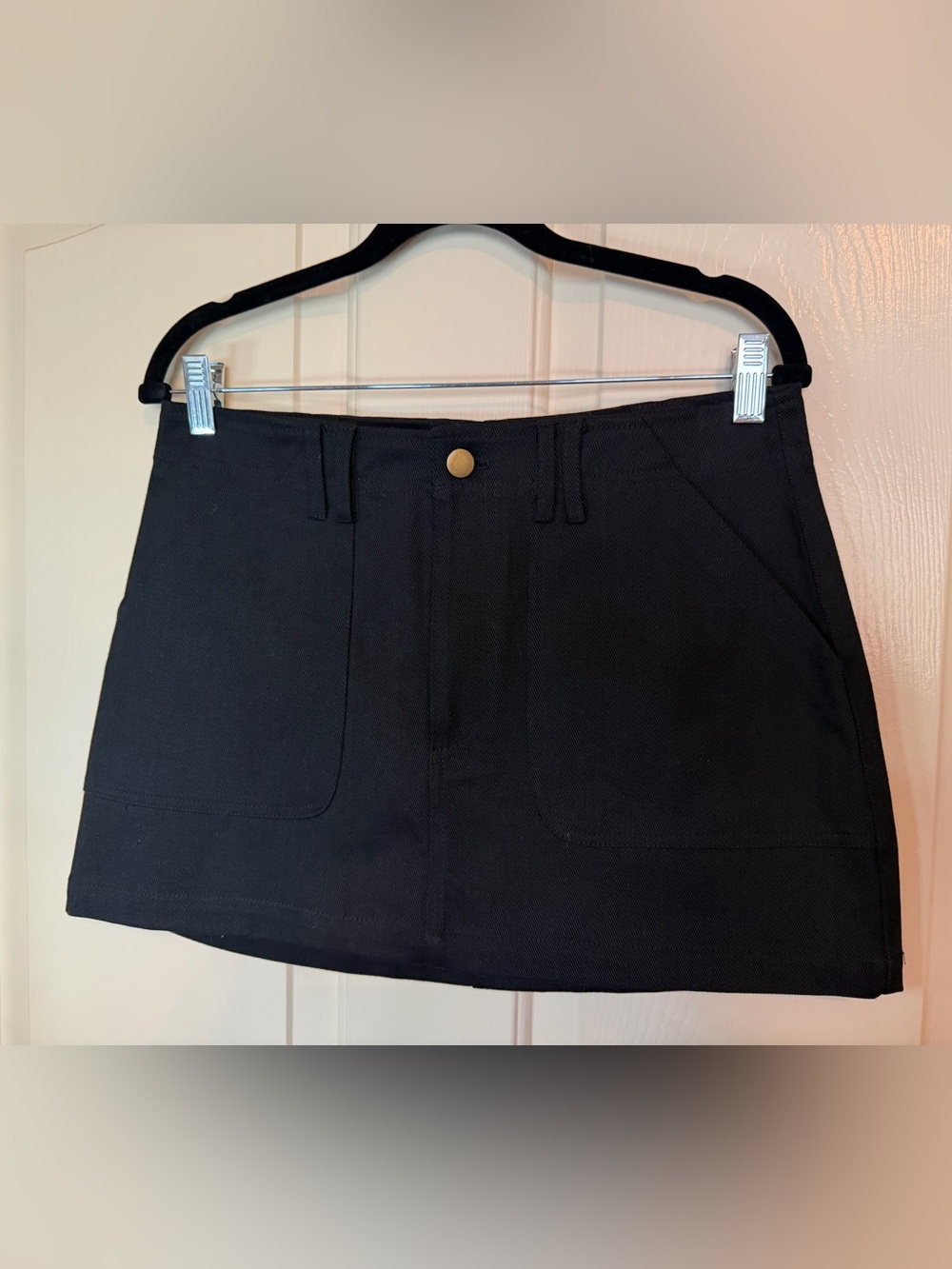 Fashion Nova Black Mini Skirt with Front Pockets
